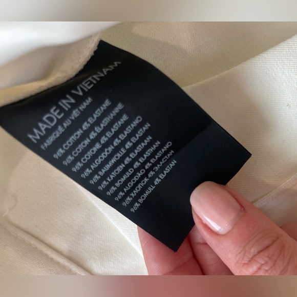 NWT Club Monaco Classic Trouser Pants in Cream / Off White Women’s Size 8 - Picture 6 of 9